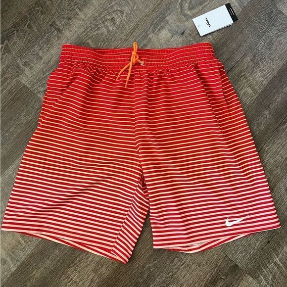 Nike 9" Stripe Breaker Swim Trunks- Size Large - Picture 2 of 7